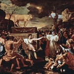 Painting of Israelites worshipping golden calf